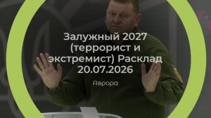 Залужный 2027 (террорист и экстремист) Расклад 20.07.2026