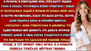 В новогоднюю ночь отец назвал меня бесполезным… Но мой ответ заставил всех замолчать!