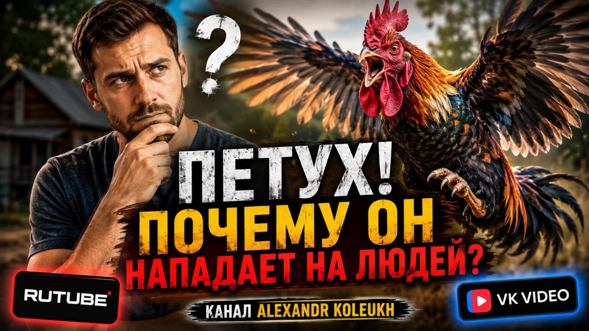 ПЕТУХ! ПОЧЕМУ ОН НАПАДАЕТ НА ЛЮДЕЙ?
