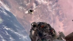 Космонавт запечатлел момент сближения «Союза МС-29» с МКС.