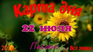 Карта дня🍒22 июля🍀💫Пасьянс. Тайм-код в описании 🦢