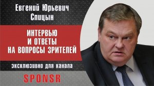 «О версиях истории и парадоксах исторического сознания». Е.Ю.Спицын на канале Sponsr «Вопрос-ответ