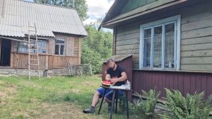 Лето на хуторе продолжаем ЦАРСКИЙ проект Змея жук и нападение на странную птицу