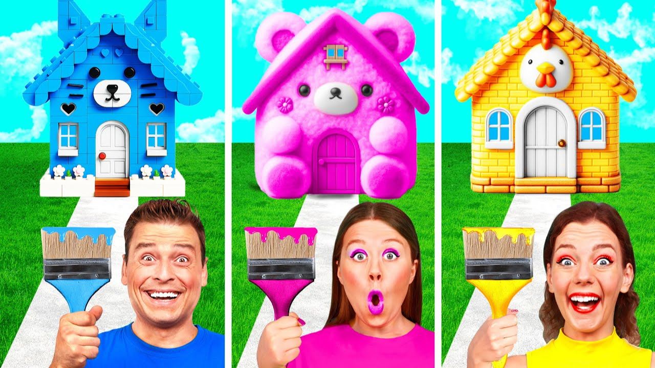 Домики Одного Цвета Челлендж # Лайфхаки для Родителей от Fun Teen смотреть онлайн