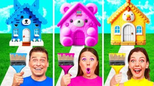 Домики Одного Цвета Челлендж # Лайфхаки для Родителей от Fun Teen
