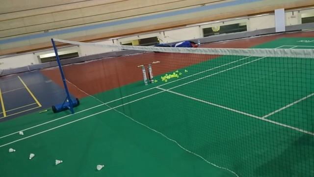 Тренируемся сами. Часть 6. Перевод бэкхэндом. #self training. Backhand cross court net shot смотреть онлайн