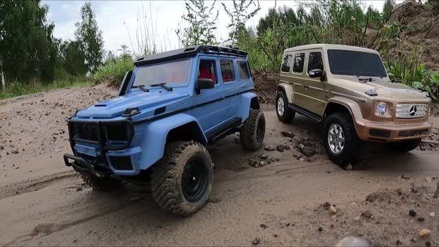 Гелик бюджетный и Еелендваген tamiya на бездорожье смотреть онлайн