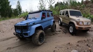 Гелик бюджетный и Еелендваген tamiya на бездорожье