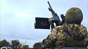 Попытка поражения дрона Герань мобильным ПВО Украины