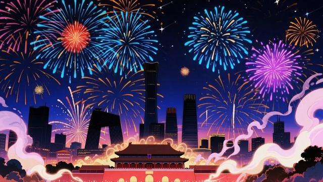 🎆 Салют над Пекином! Невероятное зрелище ✨