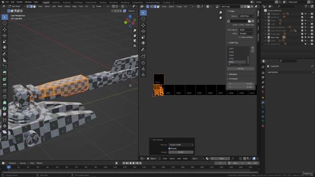 BLENDER Creating the Dune Ornithopter 114_Unwrapping section_Creating Udims for the Back leg смотреть онлайн