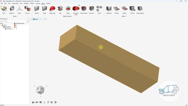 CFD Mesh in New Hypermesh 2024-25, Part-1, Different way - easy but specific. смотреть онлайн