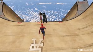 GTA 5 Водные Рагдоллы _ ЧЕЛОВЕК-ПАУК прыгает_падает серия 16 (Забавная физика _ Смешные моменты)