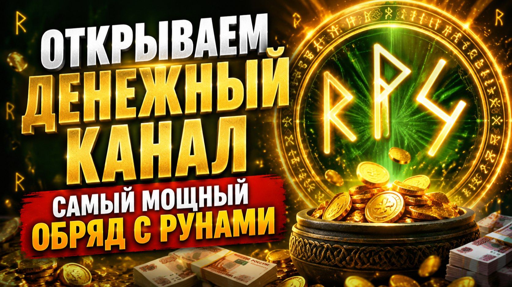 Открываем Денежный канал. Мощный обряд с рунами. смотреть онлайн