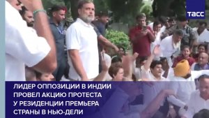 Лидер оппозиции в Индии провел акцию протеста у резиденции премьера страны в Нью-Дели