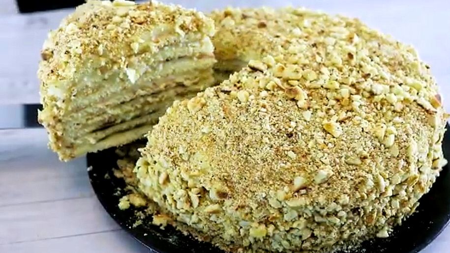 ТОРТ СО СГУЩЁНКОЙ НА СКОВОРОДЕ 😋👍 смотреть онлайн