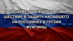 В Госдуме отреагировали на шествие в защиту напавшего на россиянку в Грузии мужчины