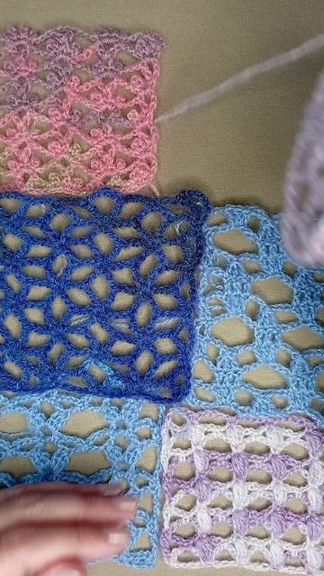 Сетчатые узоры крючком