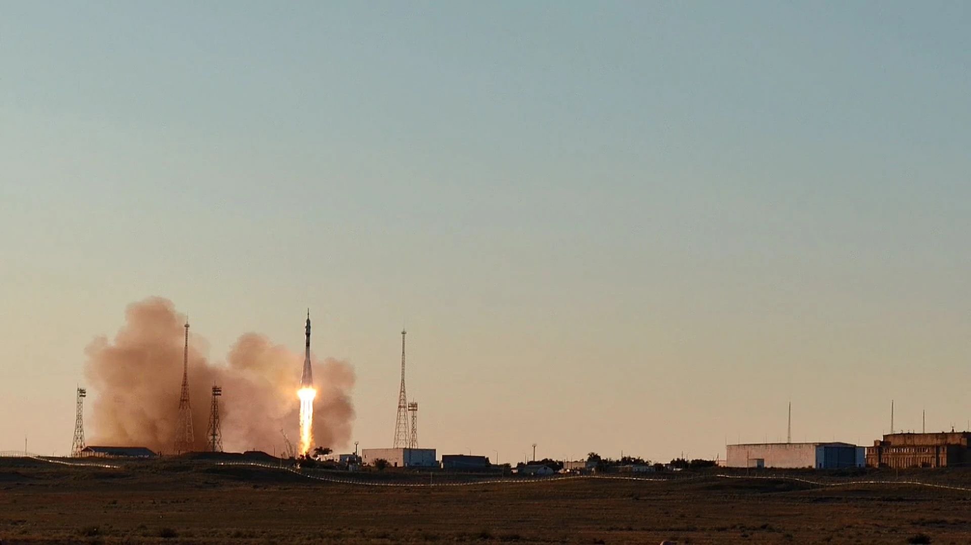 Байконур 17:47:43 мск 14 июля 2026. Пилотируемый старт РН «Союз-2.1а» с ТПК «СОЮЗ МС-29» смотреть онлайн