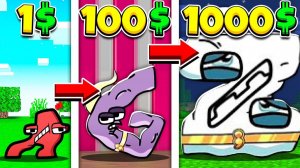 ПРОКАЧАЛ БУКВЫ АЛФАВИТ ЛОРА ЗА 1$ И ЗА 1000$ В МАЙНКРАФТ 100% ТРОЛЛИНГ ALPHABET LORE МУЛЬТИК