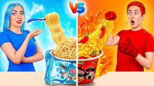 Холодная или Горячая Еда Челлендж # Мальчики VS Девочки Смешные Моменты от Multi DO Challenge