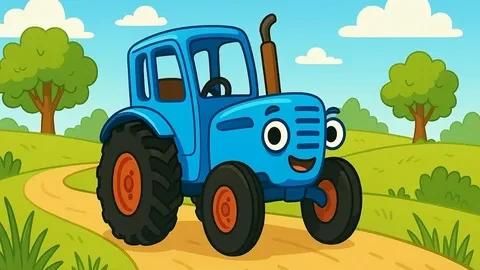 Синий трактор Развивающие игры для детей.