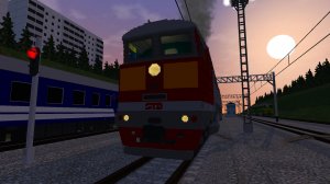 Утренние поезда в игре SkyRail