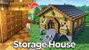 Minecraft Майнкрафт:: Как построить эстетичный склад для хранения предметов [[Курс по созданию склад
