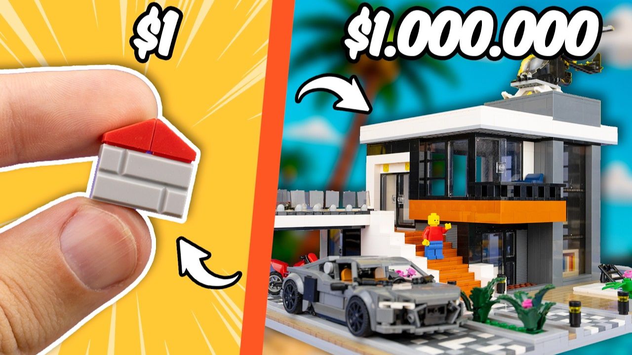 LEGO Дом за 1$ Vs 1,000,000$ [SewaParts]