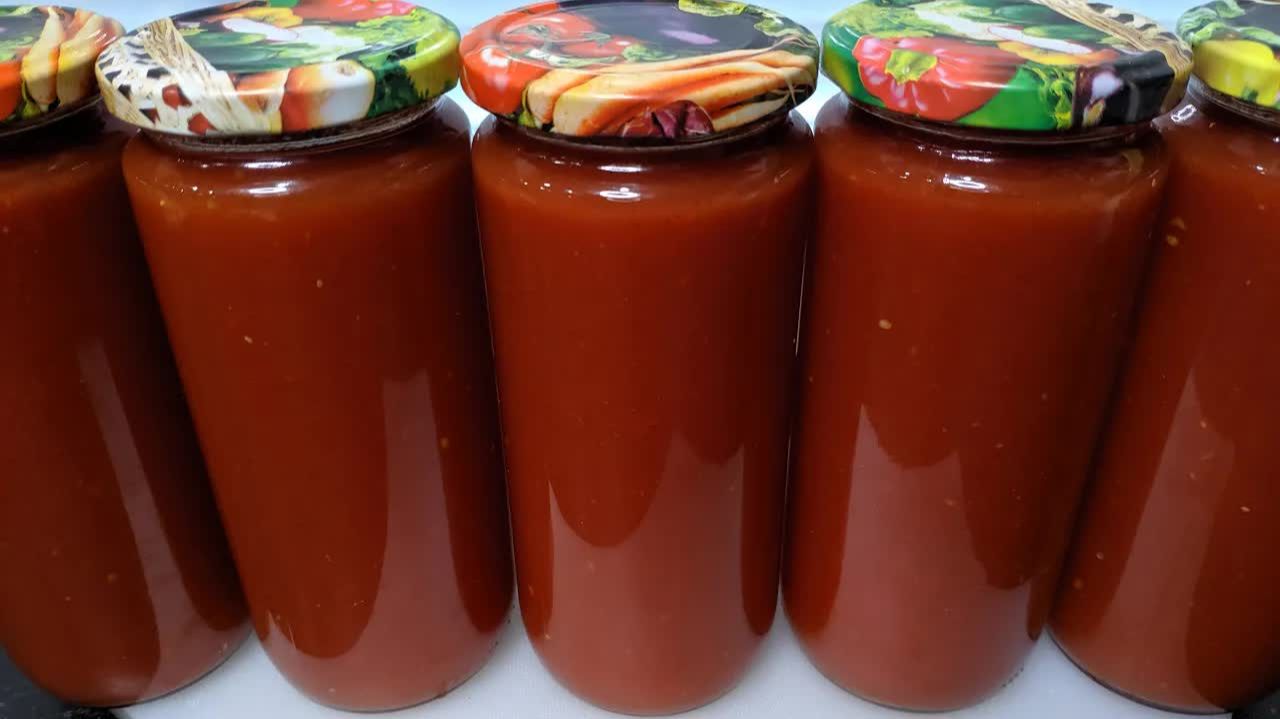 Кетчуп на зиму Вкуснейший ГУСТОЙ домашний без загустителей и крахмала за 30 минут. Простой рецепт! смотреть онлайн