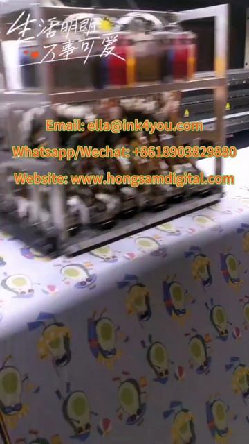 Сублимационные чернила Hongsam на скоростном принтере с 30 головками Epson i3200 Сублимационные чернила Hongsam на скоростном принтере с 30 головками Epson i3200