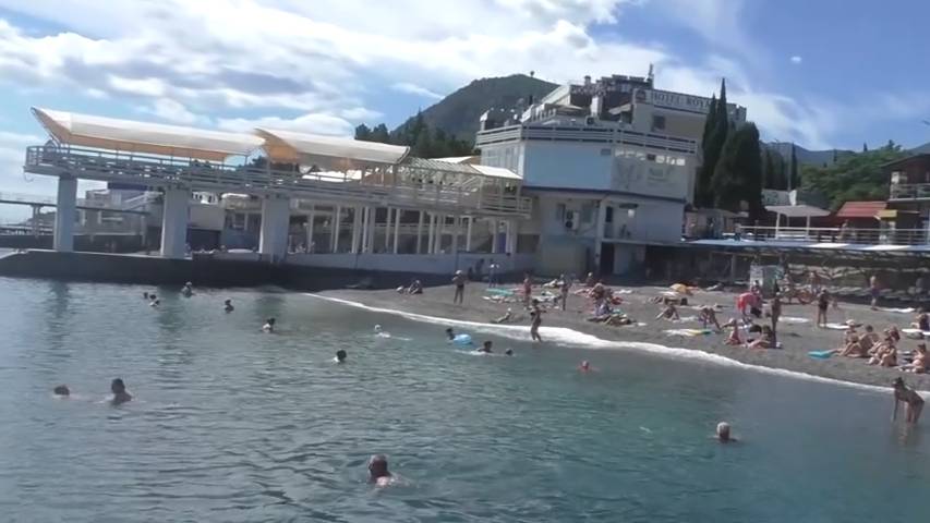 Любимая Алушта. Пляж Профессорского уголка. Ловим кефаль с Сергеем и любуемся окрестностями. смотреть онлайн