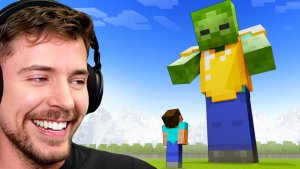 Мистер Бист. В Minecraft всё увеличено в 10 раз! MrBeast на русском