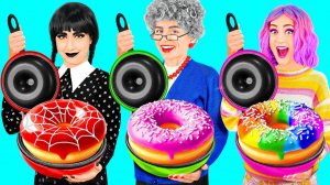 Кулинарный Челлендж# Уэнсдей Против Бабушки # Смешные Рецепты с Едой TeenTeam Challenge