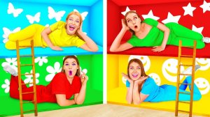 Секретные Домики под Кроватью Четыре Цвета Челлендж # Смешные Ситуации и Неудачи TeenTeam Chall