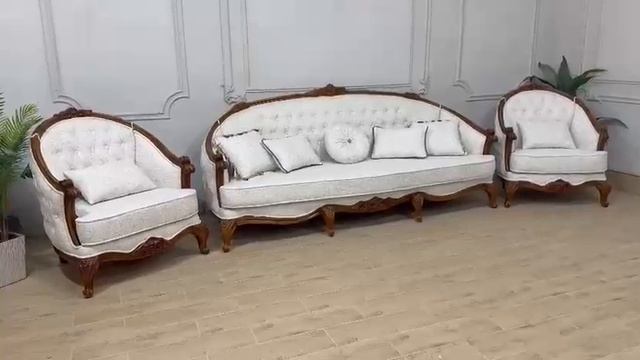 Диван и кресло STELA 255x215, бархат