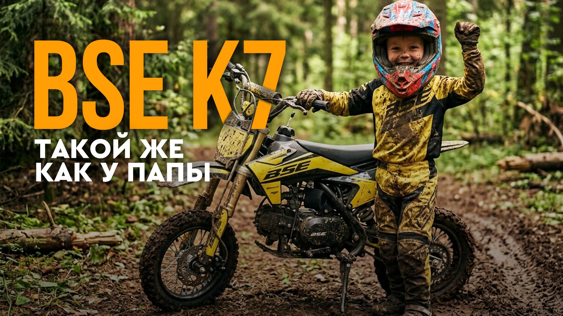 BSE K7 – первый мотоцикл для юных чемпионов (3-6 лет)!