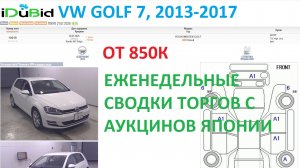 VW GOLF 7 от 2013 и выше , недельная сводка торгов(21)