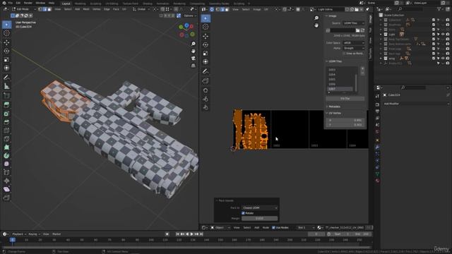 BLENDER Creating the Dune Ornithopter 112_Unwrapping section_Creating Udims for the Light смотреть онлайн