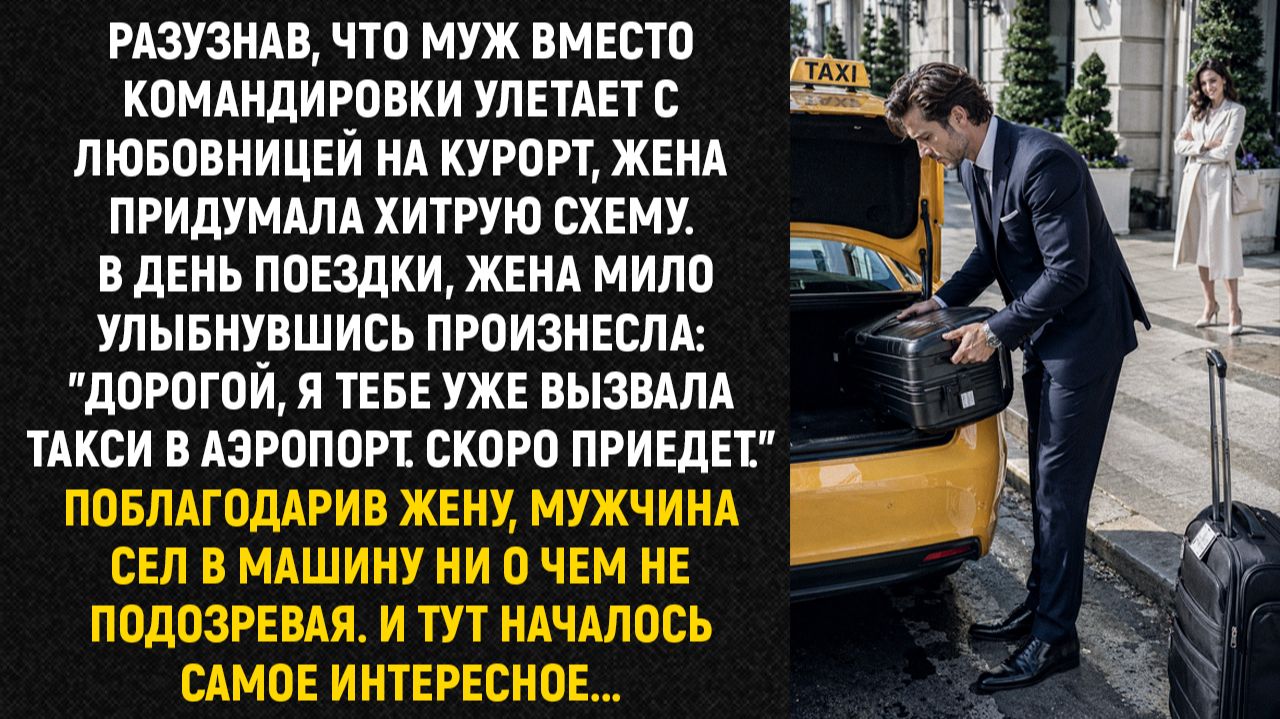 Разузнав, что муж вместо командировки улетает с любовницей на курорт...