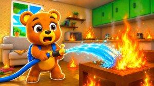 😳ШОК! В ГИГАНСКОМ ДОМЕ ПОЖАР! 🔥 В ИГРЕ СУПЕР МИШКА SUPER BEAR ADVENTURE