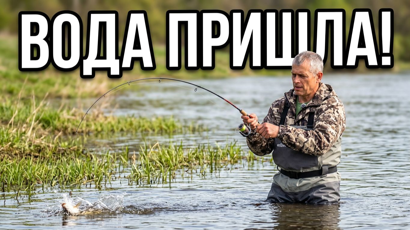 Вода на Подъем Щука в Траву! Забродная Рыбалка на Оке! Ловля на Воблер! смотреть онлайн