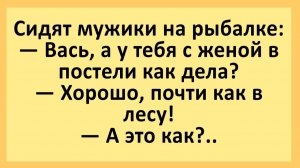 Сидят мужики на рыбалке: Вась, а у тебя с женой в постели как дела?... | Анекдоты смешные | Юмор