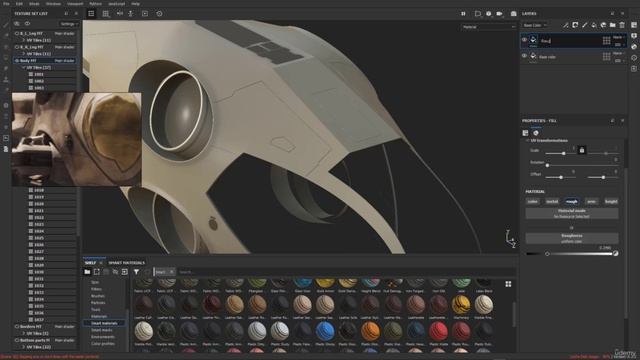 BLENDER Creating the Dune Ornithopter 131_Substance painter_ creating material for the body part 1 смотреть онлайн