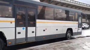 Автобус Лиаз-5250 «ВОЯЖ» следует по маршруту 317( Красноармейск-рынок- Москва(м. ВДНХ))