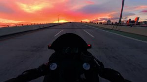 🇺🇸 Майами, США - Поездка на закате по шоссе на Kawasaki Ninja ZX6R / 2026 / 4K (2160p)