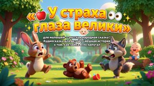 🍎👀👶✨ «У страха глаза велики» для малышей — русская народная сказка | Аудиосказка для детей