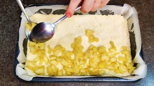 Яблочный пирог с творожной начинкой быстро и вкусно 😋