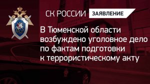 В Тюменской области возбуждено уголовное дело по фактам подготовки к террористическому акту