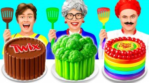 Кулинарный Челлендж# Я против Бабушки # Смешные Кулинарные Трюки от BaRaDa Challenge